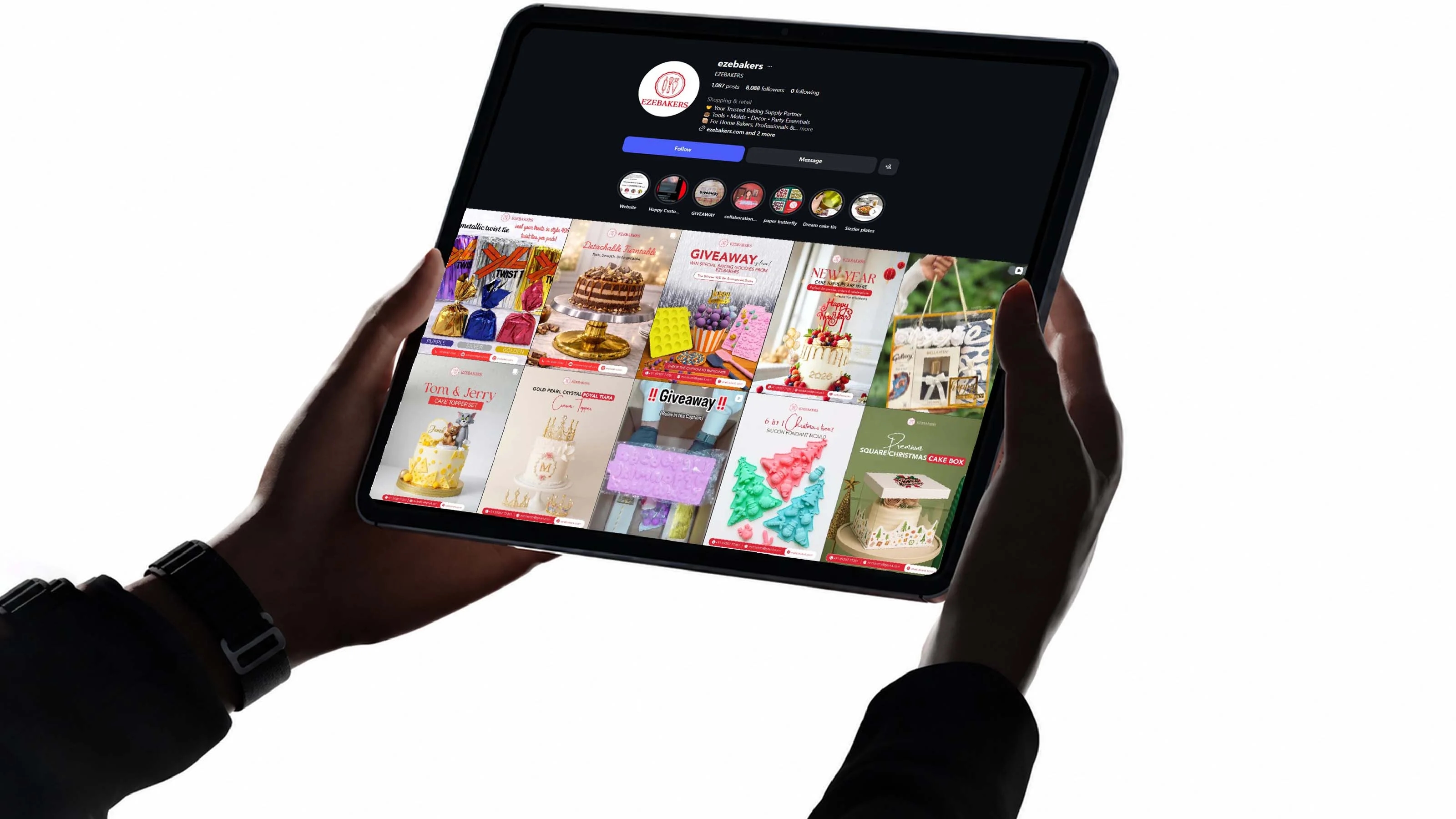 Eze Baker digital marketing and social media design showcase by Sagar Tech