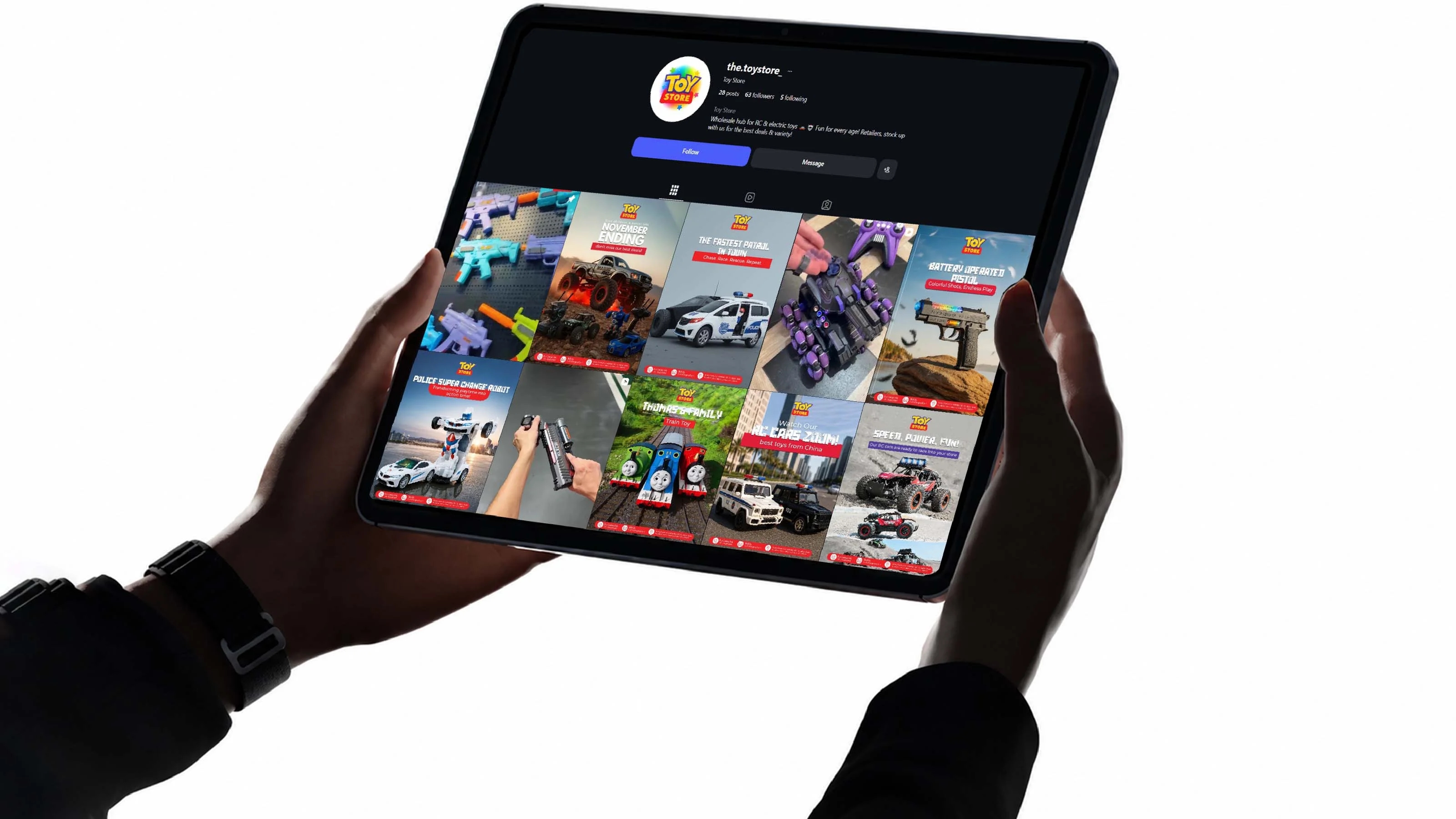 Toy Store digital marketing and social media design showcase by Sagar Tech