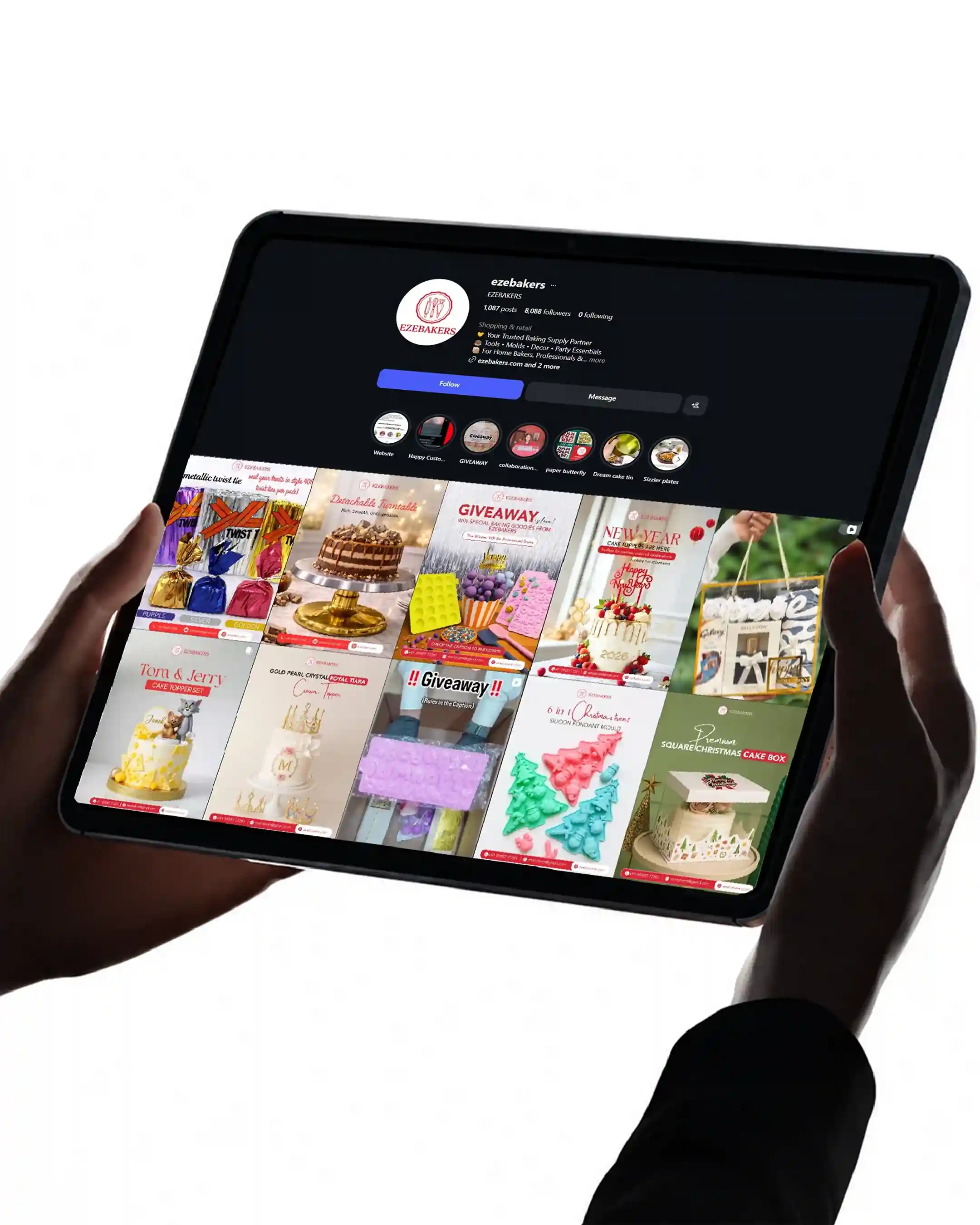 Eze Baker digital marketing and social media design showcase by Sagar Tech