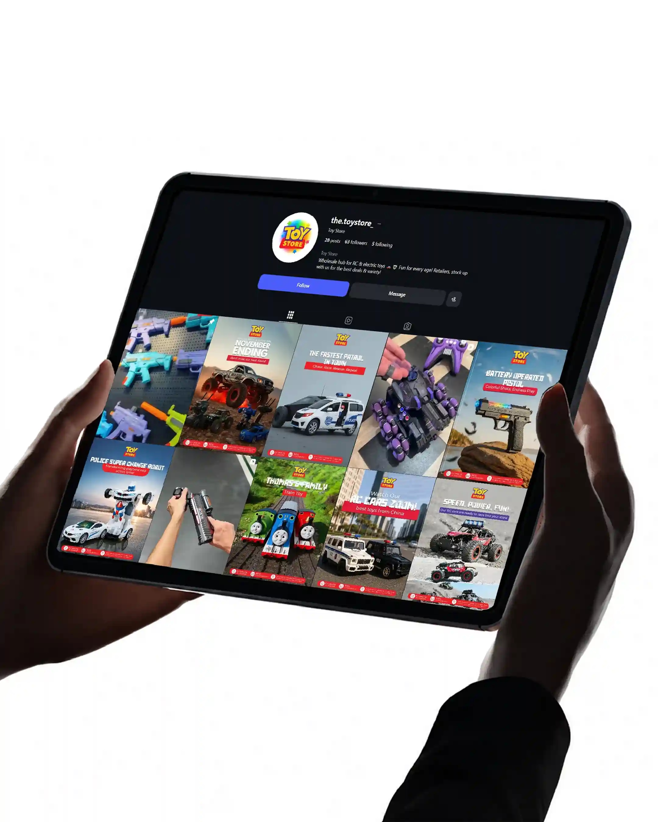 Toy Store digital marketing and social media design showcase by Sagar Tech