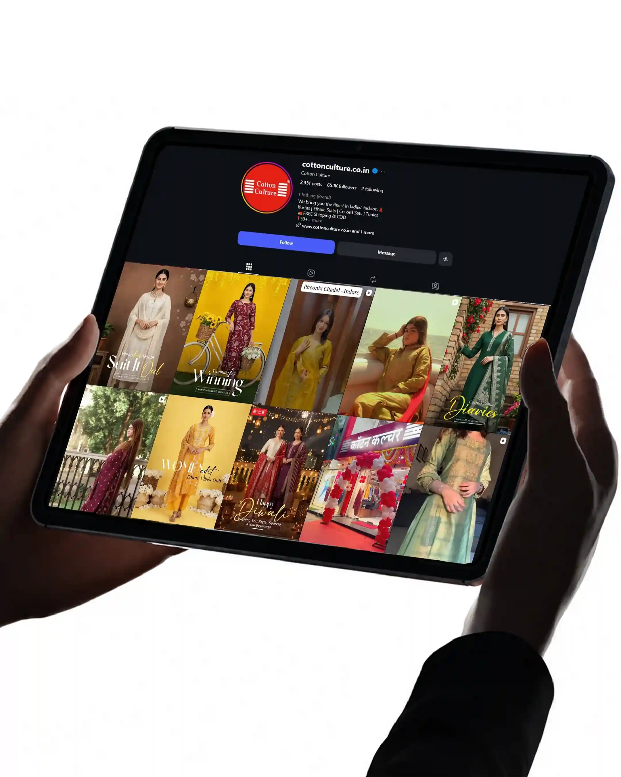Cotton Culture digital marketing and social media design showcase by Sagar Tech
