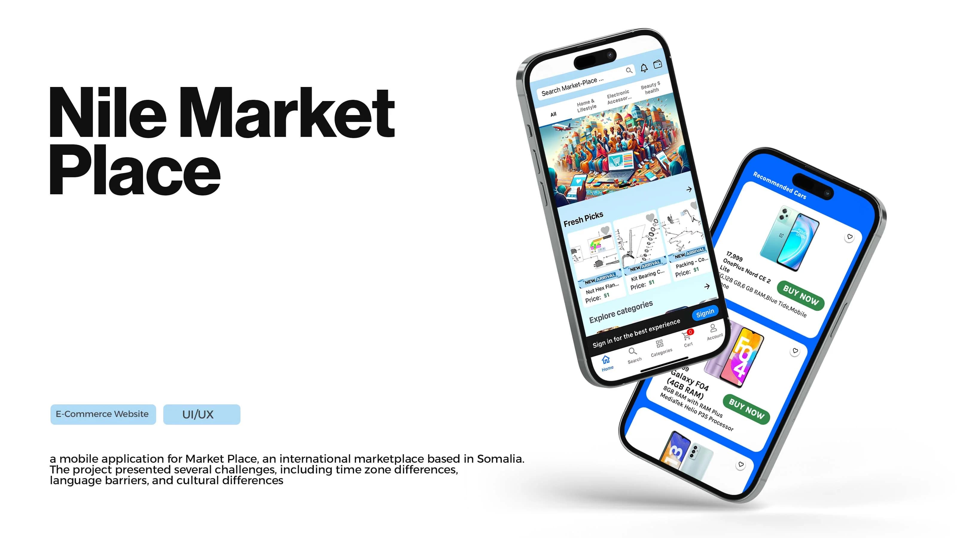 Nile Market Place UI UX design