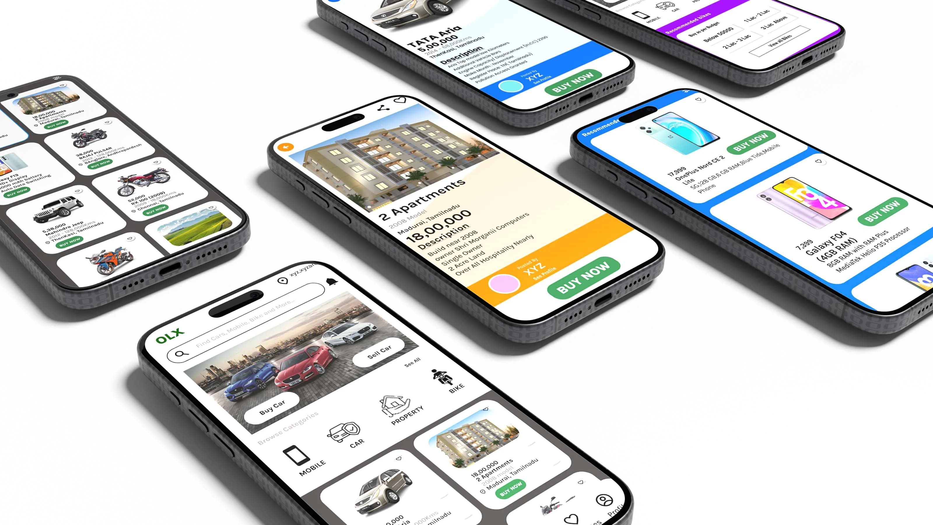 Nile Market Place mobile UI UX design