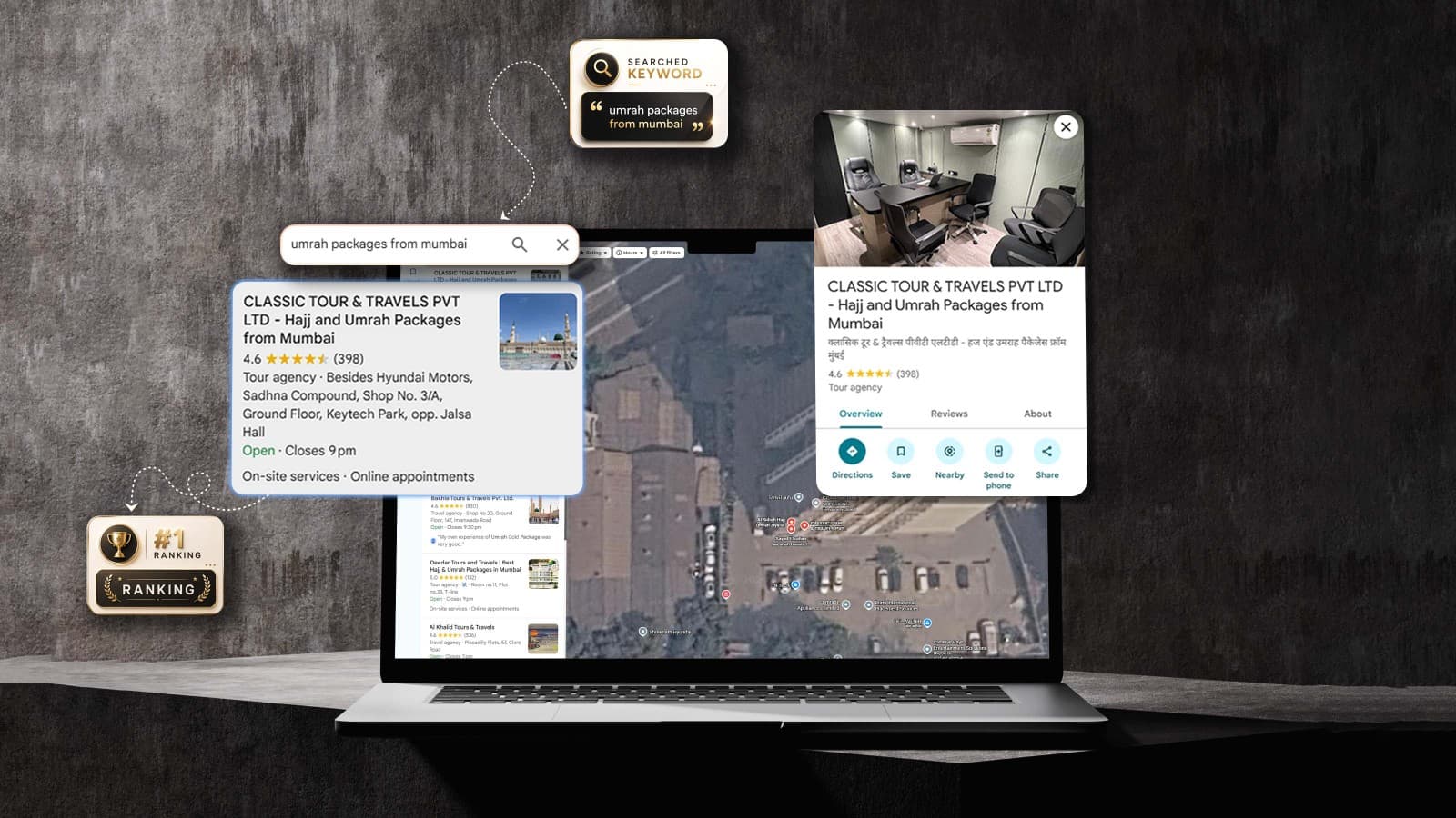 Go Classic Tour — Local SEO result