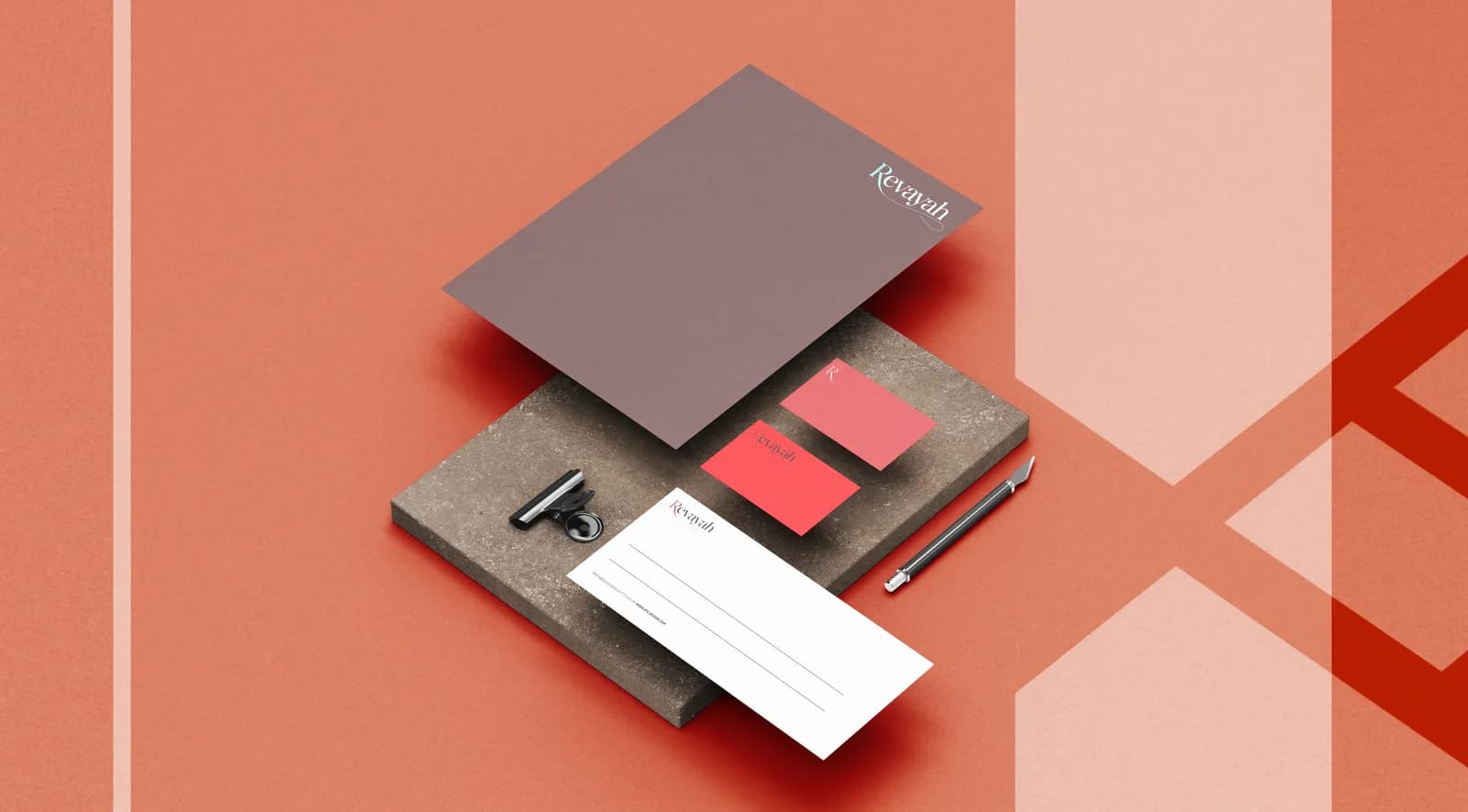 Revayah Premium Brand Identity and Stationery Design