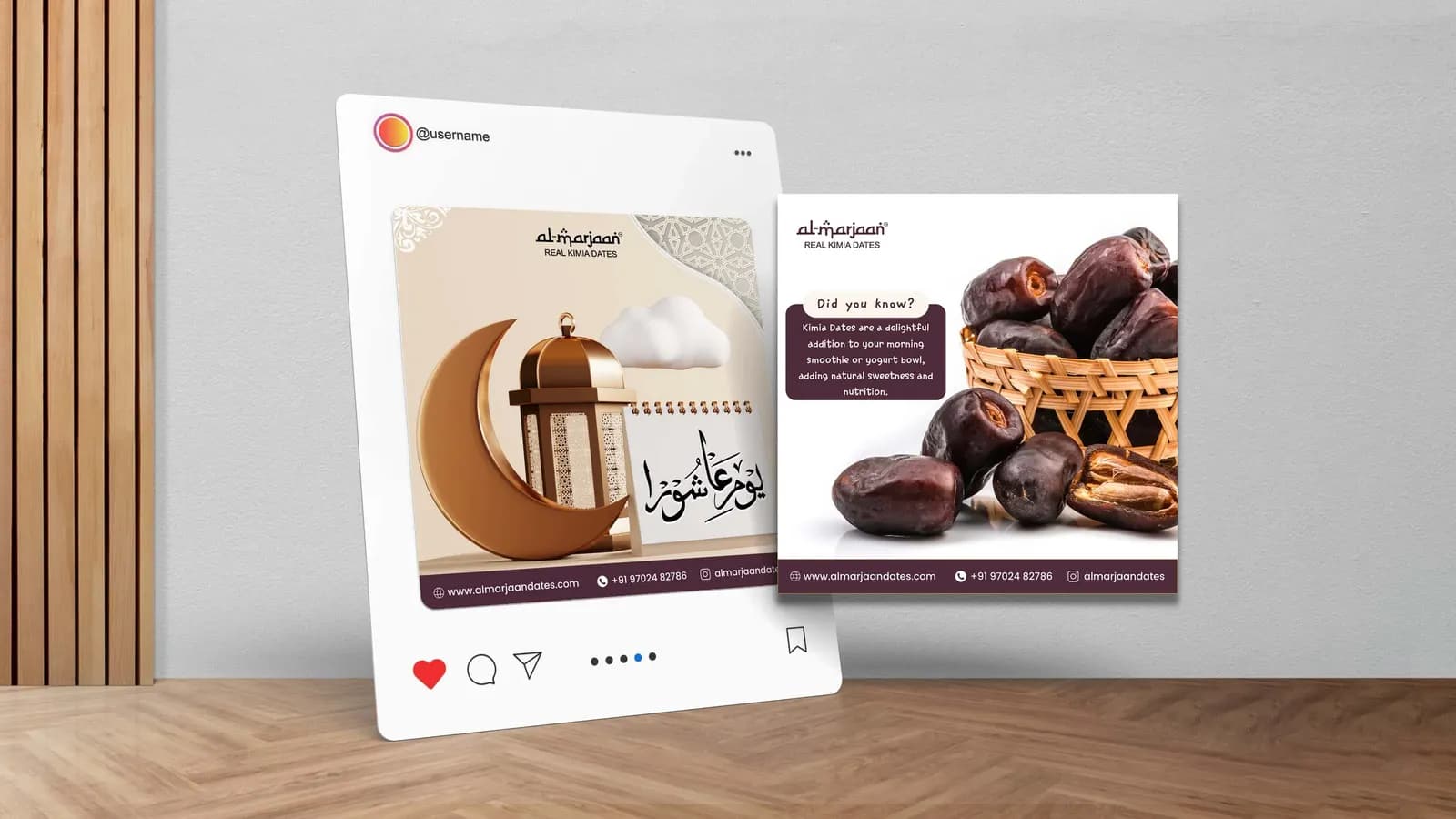 Social Media Post Designing Mockup for Product Branding