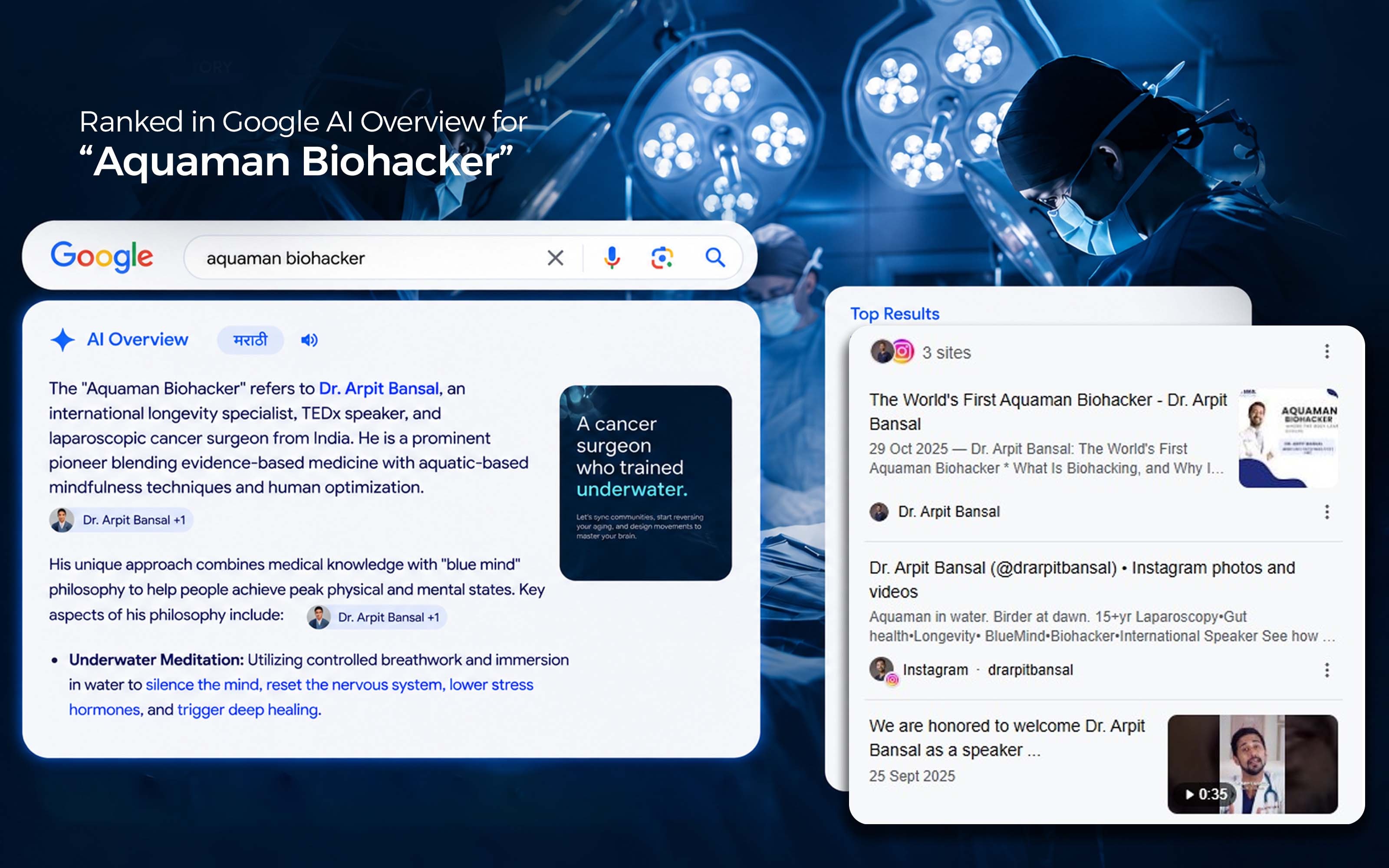 Aquaman Biohacker - Dr. Arpit Bansal