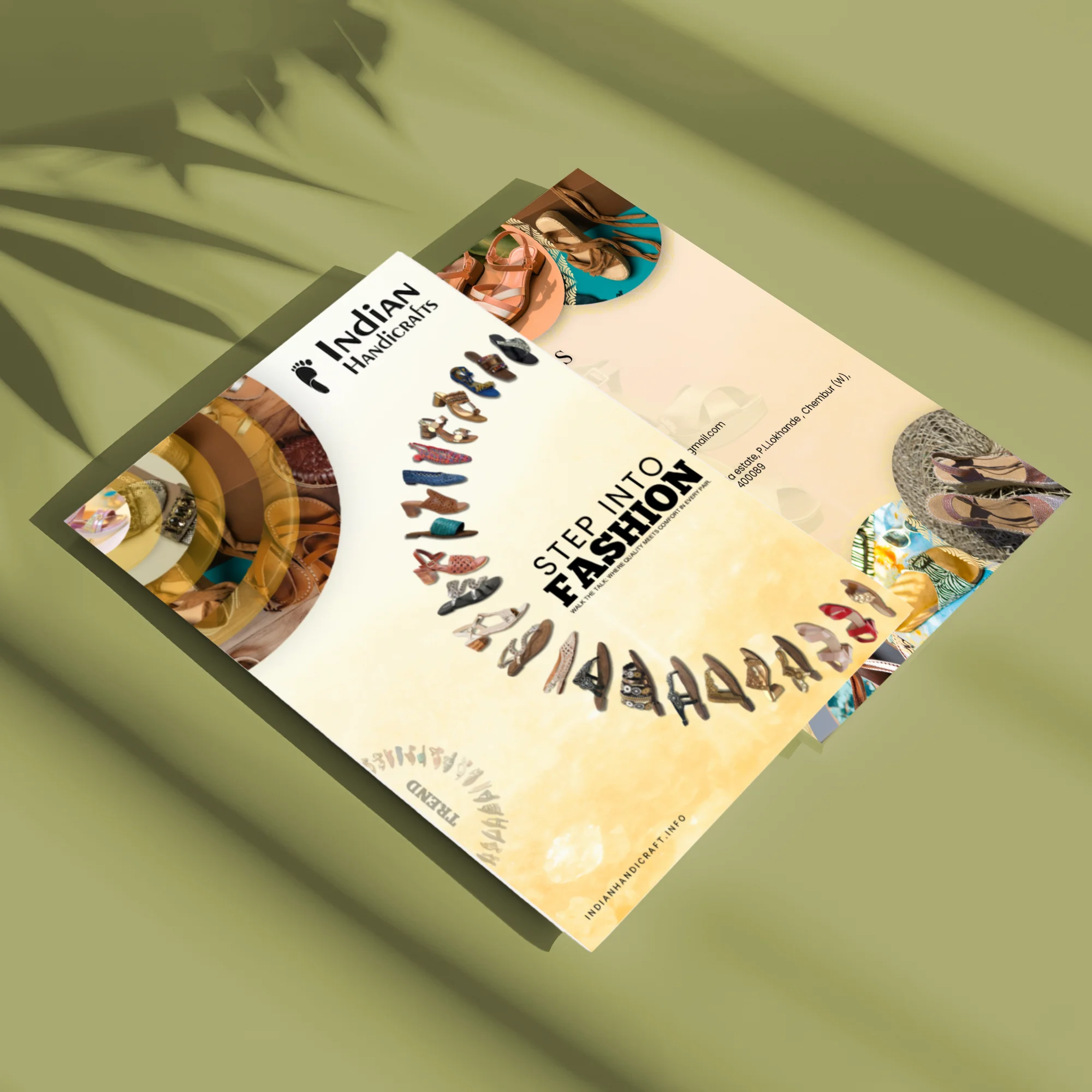 Indian Handicrafts Footwear Catalog Design