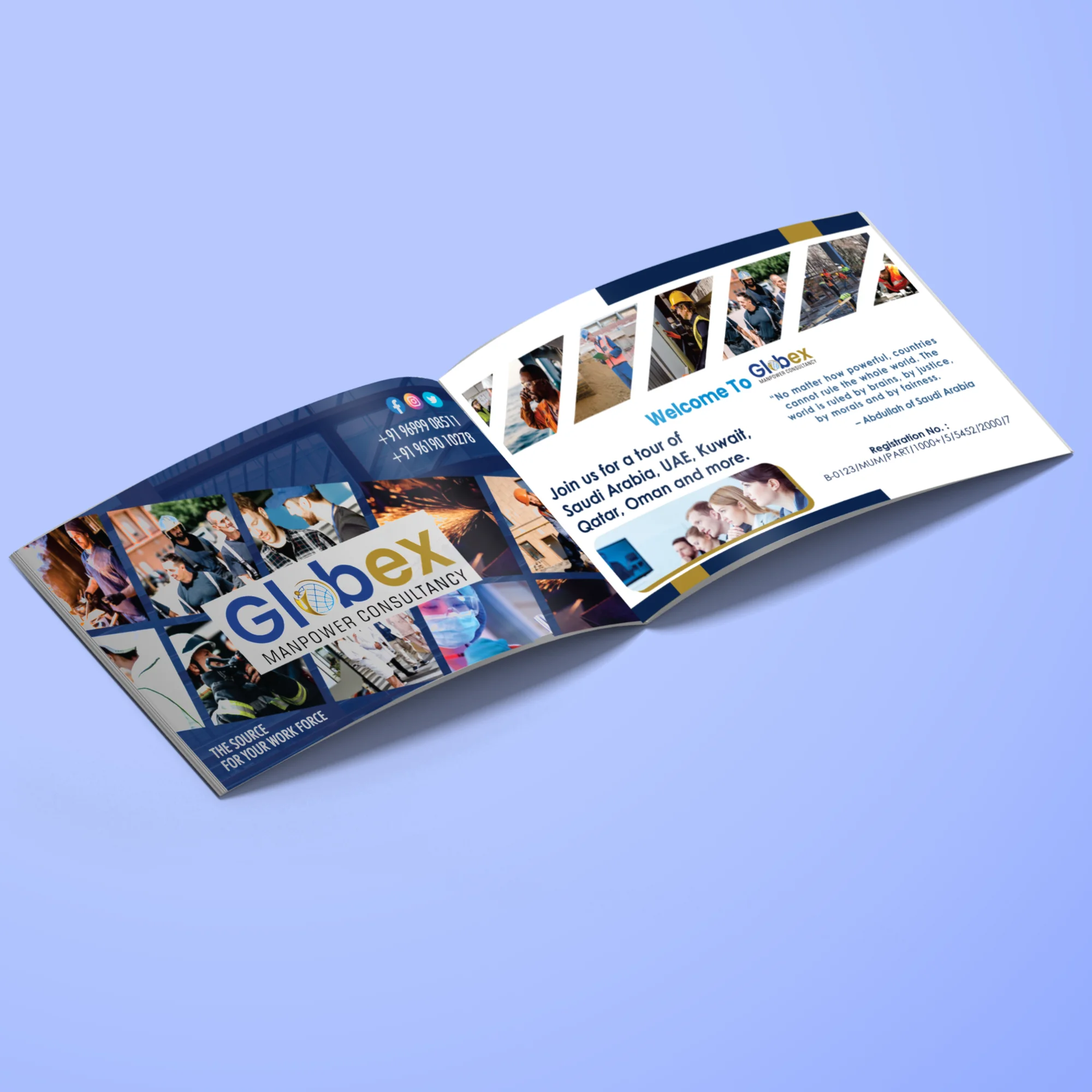 Globex Manpower Consultancy Corporate Brochure Design