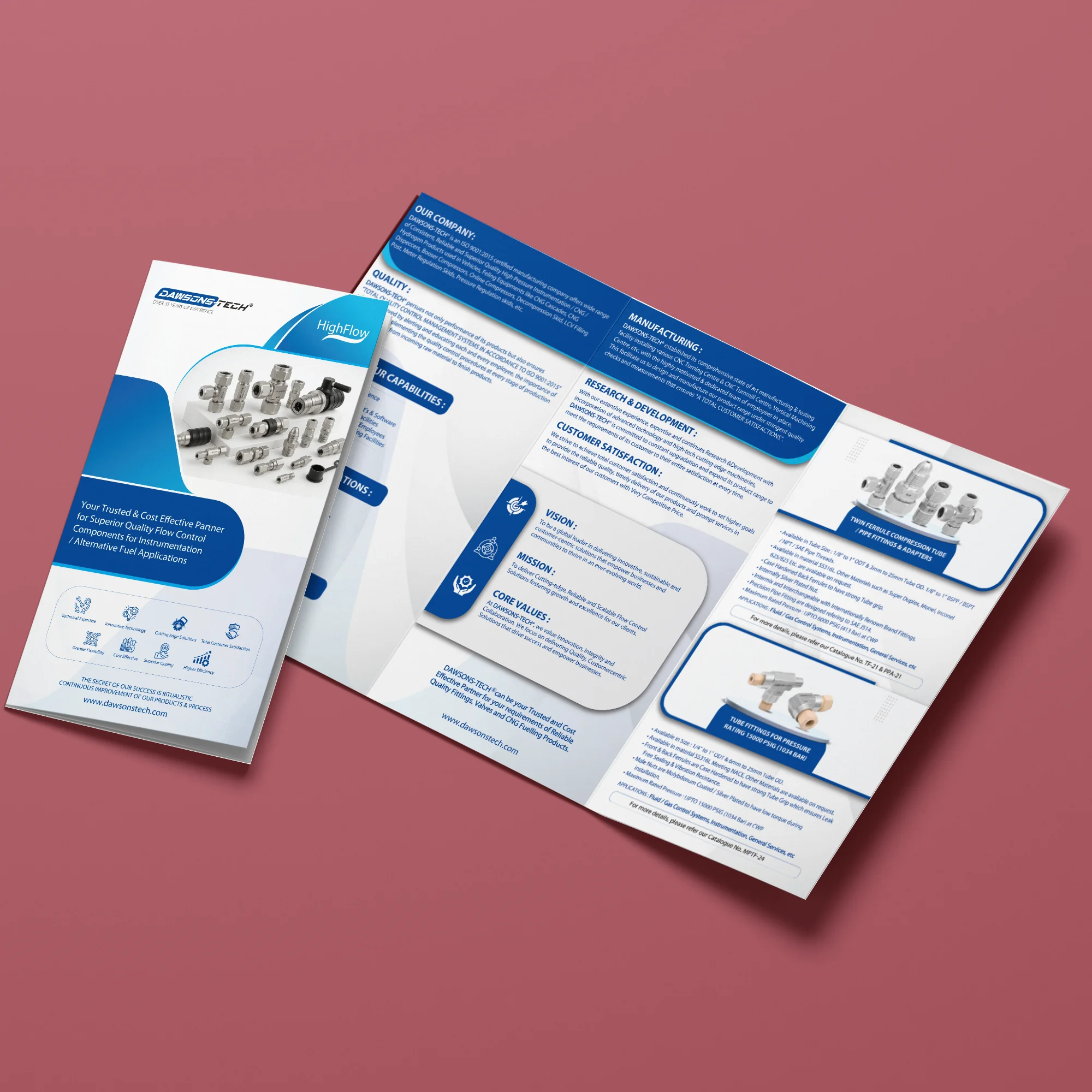 Dawsons Tech HighFlow Corporate Profile and Product Catalog