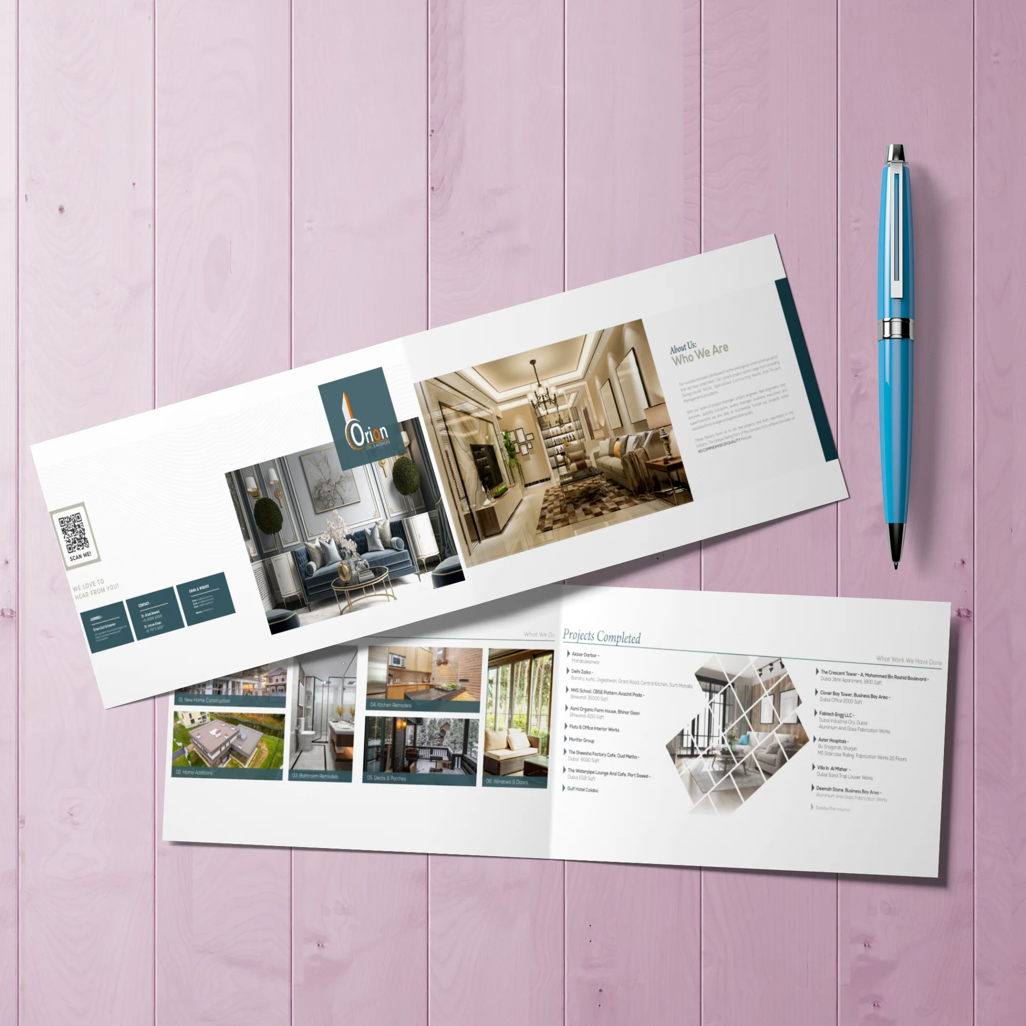 Orion Civil & Interiors Corporate Portfolio Design