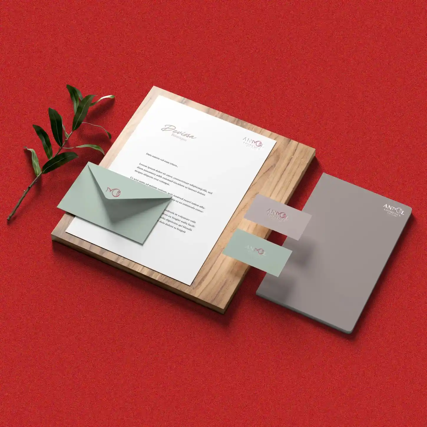 Anmol Cosmetics Premium Brand Identity and Stationery Design