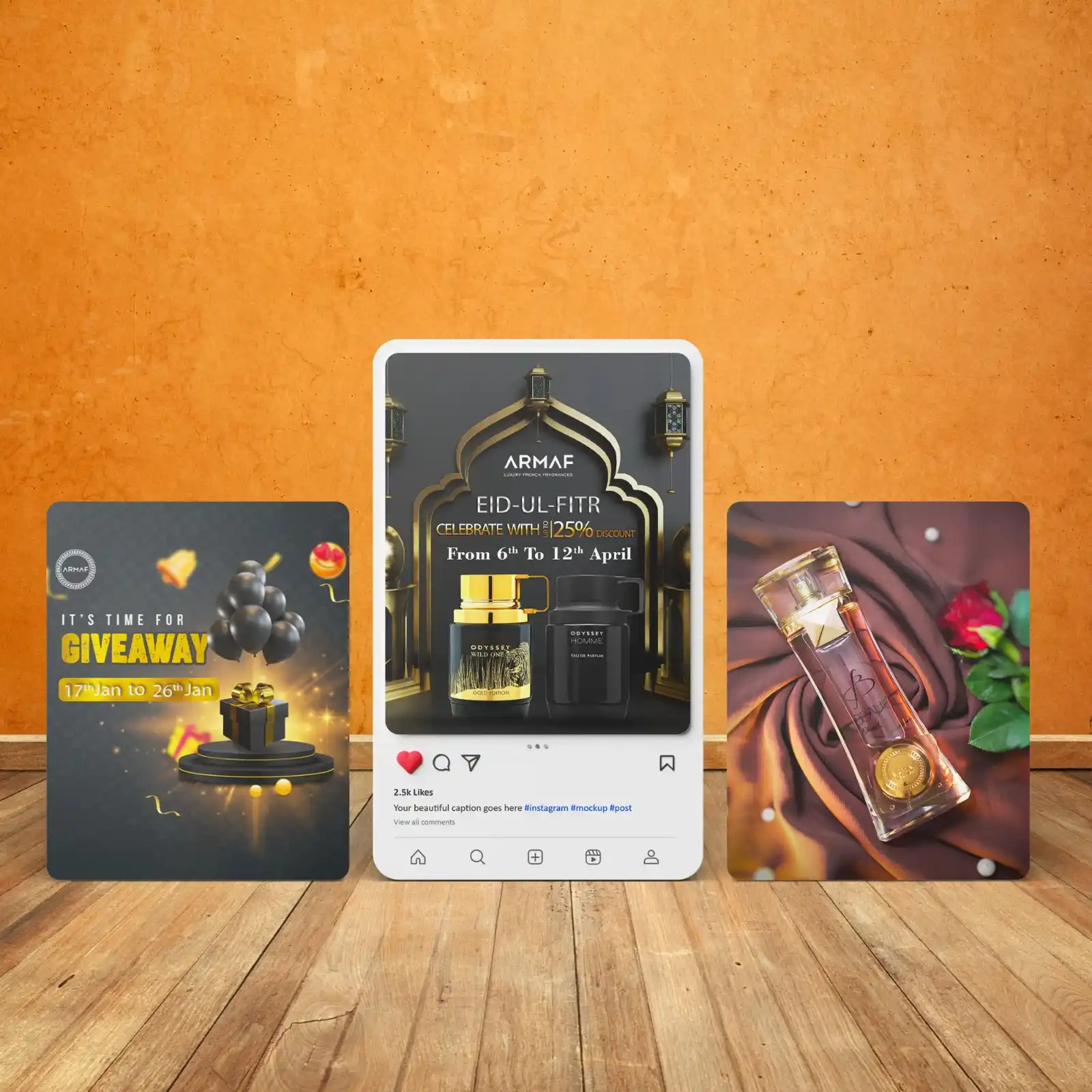 Multi-Style Social Media Post Designing Mockup for Product Branding